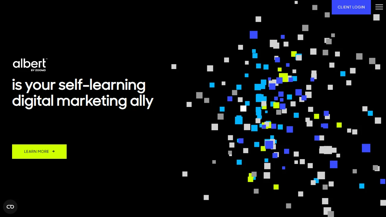 Albert.ai 인터페이스 메인 대시보드 스크린샷